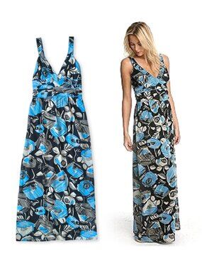 Urban Outfitters Kimchi & Blue Maxi Floral Tropical Sun Dress Wedding Guest